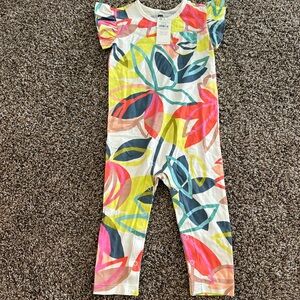 NWT!! Tea Collection Ruffle Sleeve Pocket Romper girls Infant 18-24